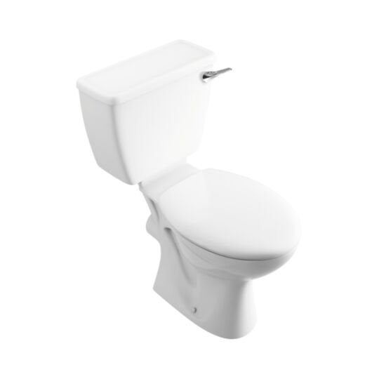 Tucker French Standard Height Open Back Close Coupled WC Suites with Soft Close Toilet