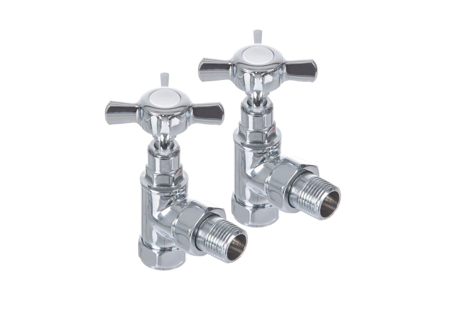 Instinct 15mm Traditional Crosstop Radiator Valves Angled (Pair) INST-AL034LC