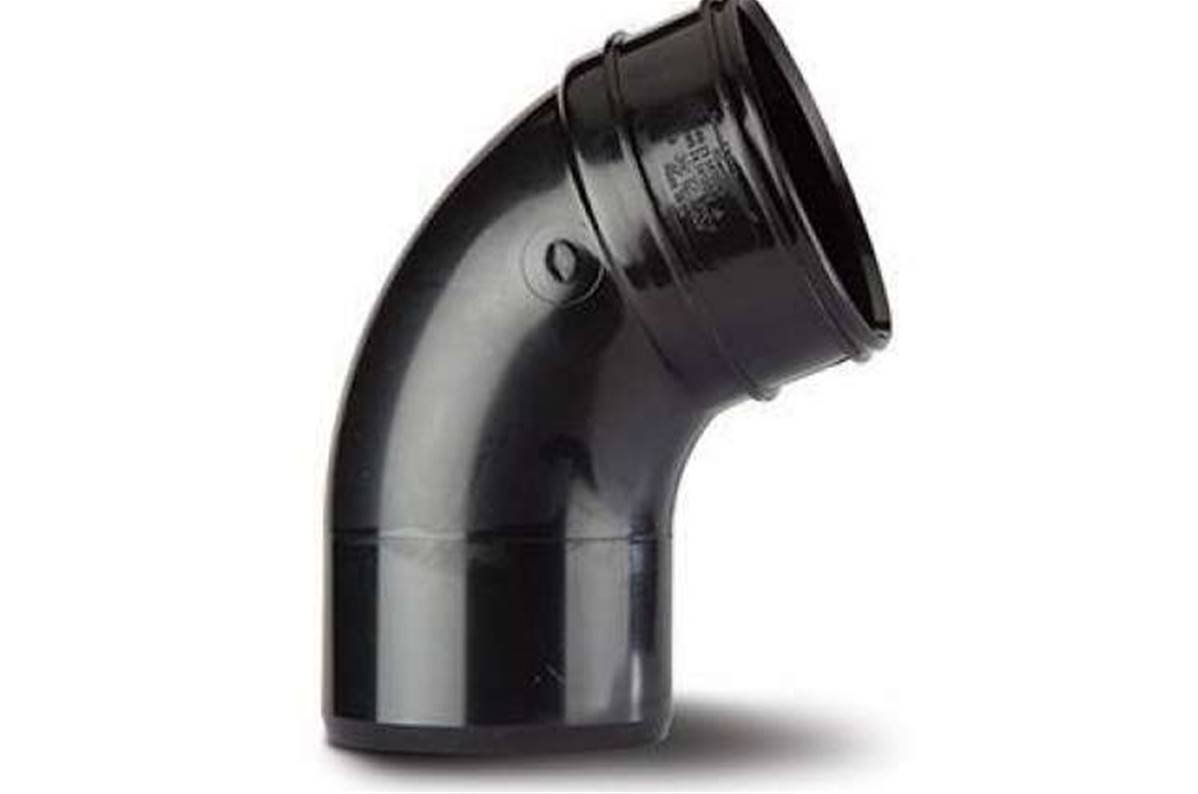 Polypipe Double Socket Bend 4in/110mm. 112½° SWB23B