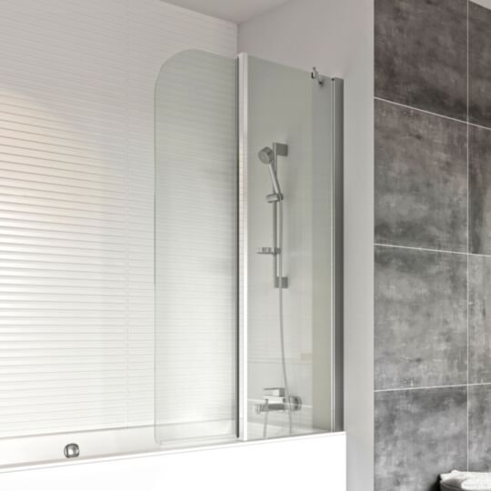 Tucker French 910mm Curved Folding Bath Screen (Left Handed)