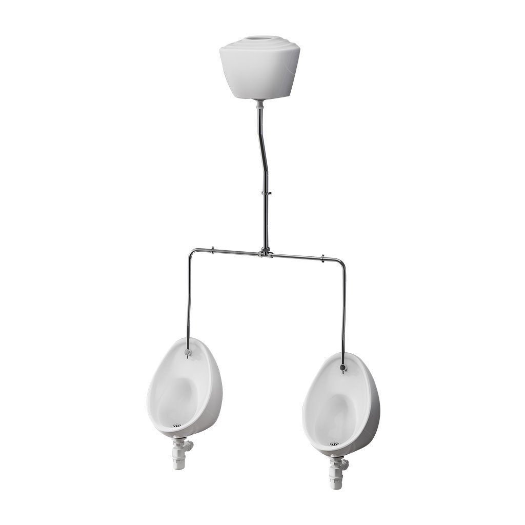 Lecico 500mm Urinal Bowl Twin Pack (Urinal / Header Tank / Fixings / Accessories / Pipework)