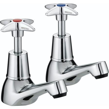 Bristan 5412 Cross Top Basin Taps Chrome