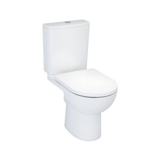 Tucker French Amersham Standard Height Short Projection Rimless Open Back Close Coupled Pan
