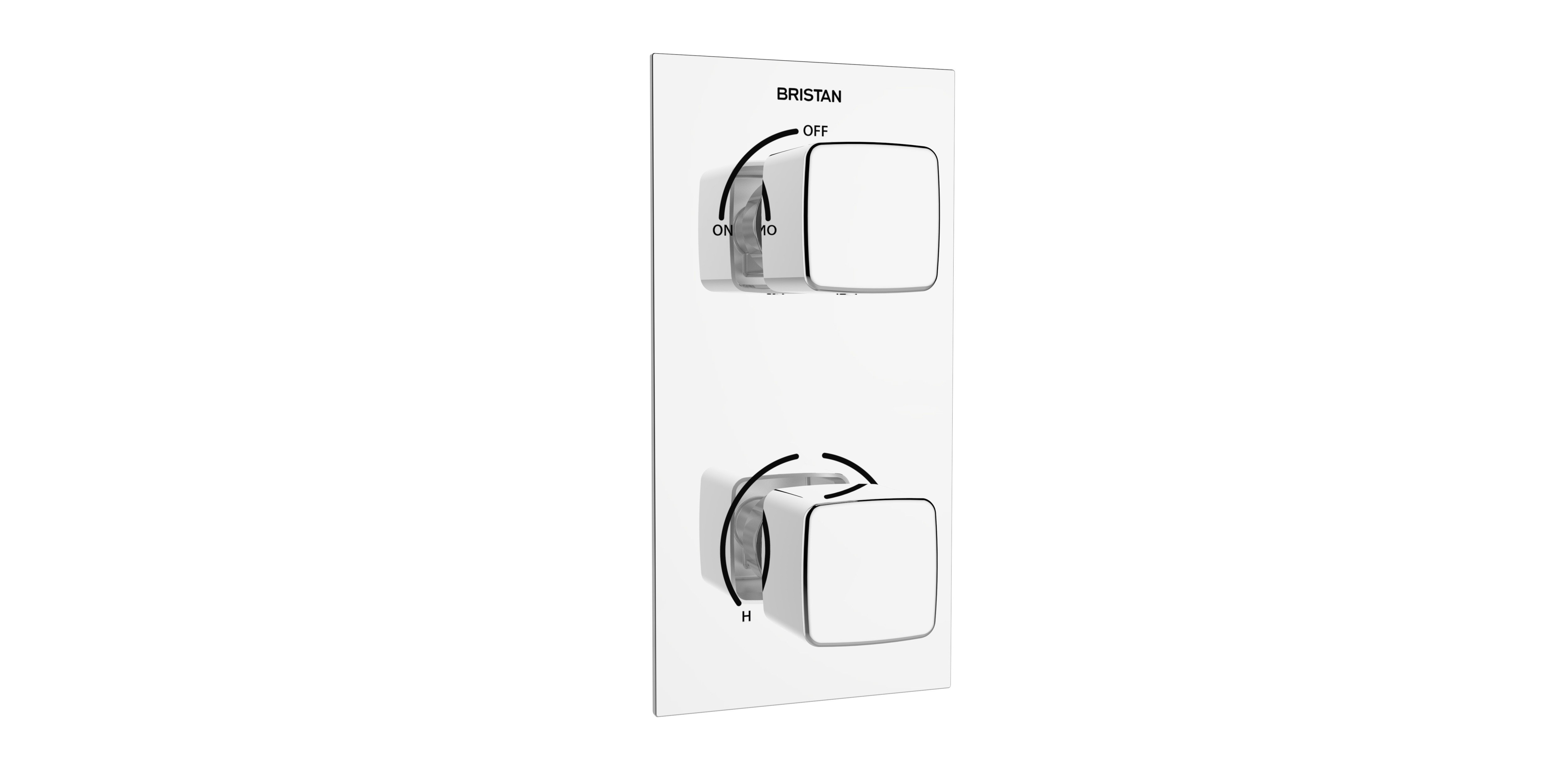 Bristan Cobalt Recessed Thermostatic Dual Control Shower Valve Chrome COB SHCVO C