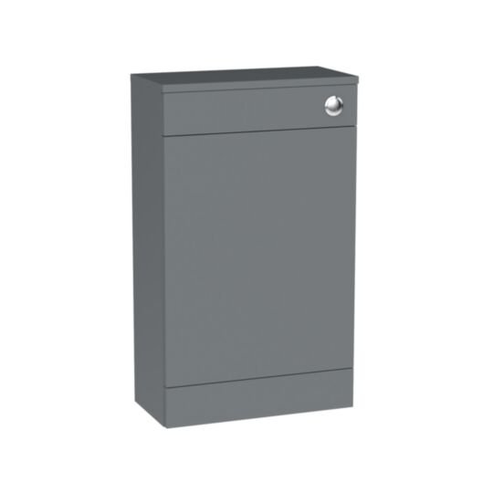 Tucker French Amersham 500mm Square Edge Back To Wall WC Unit Matt Dust Grey