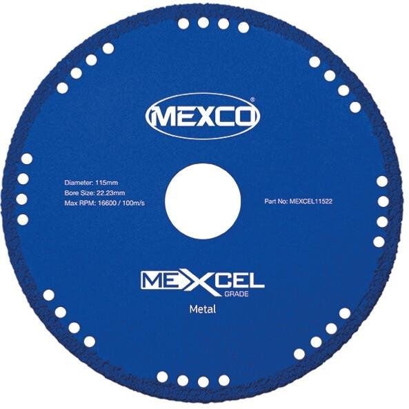 Mexco 115mm Metal Cutting Blade Xcel Grade 22.23mm Bore MEXCEL11522