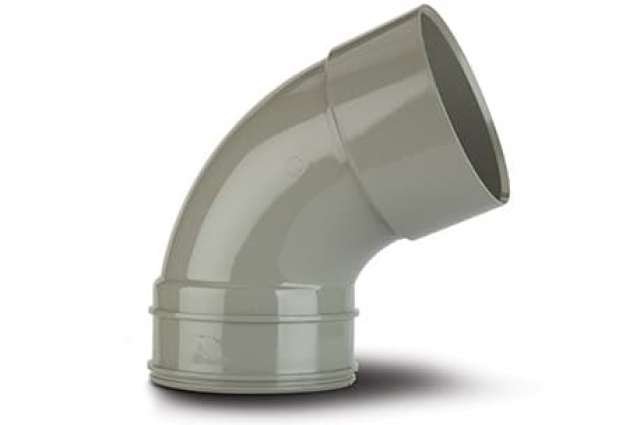 Polypipe 110mm 112 Degree Double Socket Bend Grey
