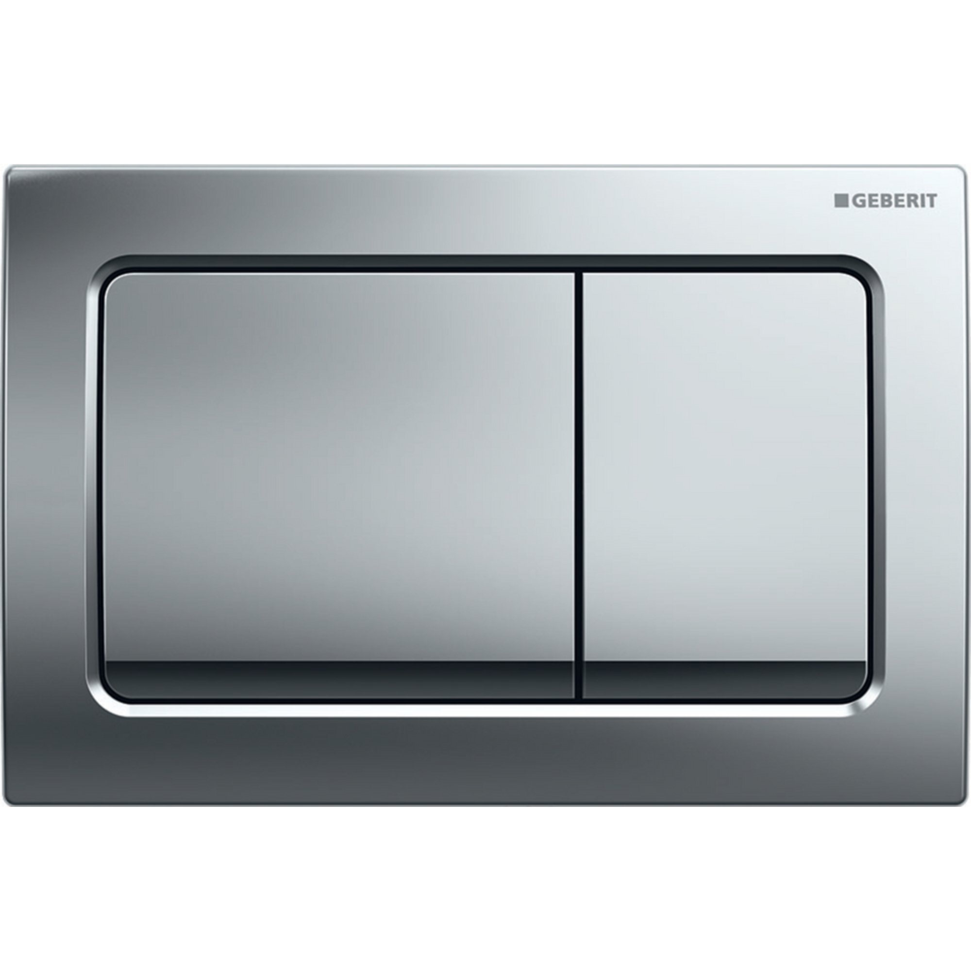 Geberit Alpha01 Square Dual Flush Plate - Chrome 115.055.21.1
