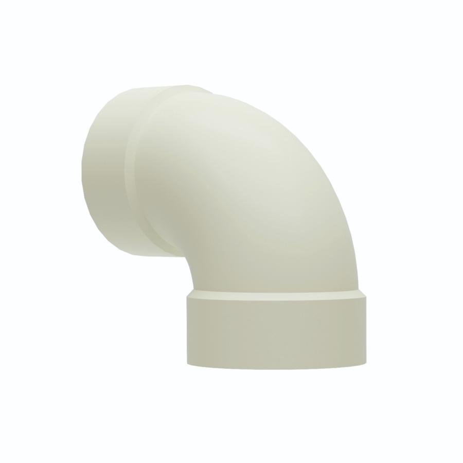 Be Modern 4" Decorative Flue Pipe 90° Cream 02726X 