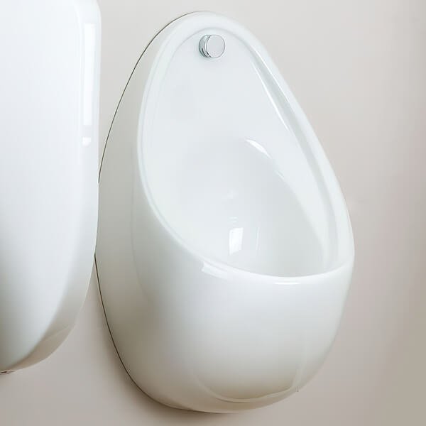 Lecico 600mm Urinal Bowl Concealed Waste Three Pack (Urinal / Header Tank / Fixings / Accessories / Pipework)