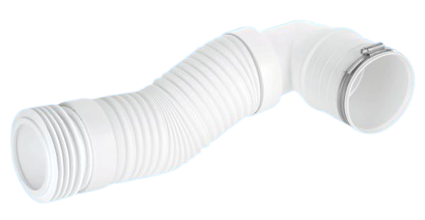 McAlpine 110mm Long 90 Degree Back to Wall Flexible WC Connector WC-CON8F-BTW