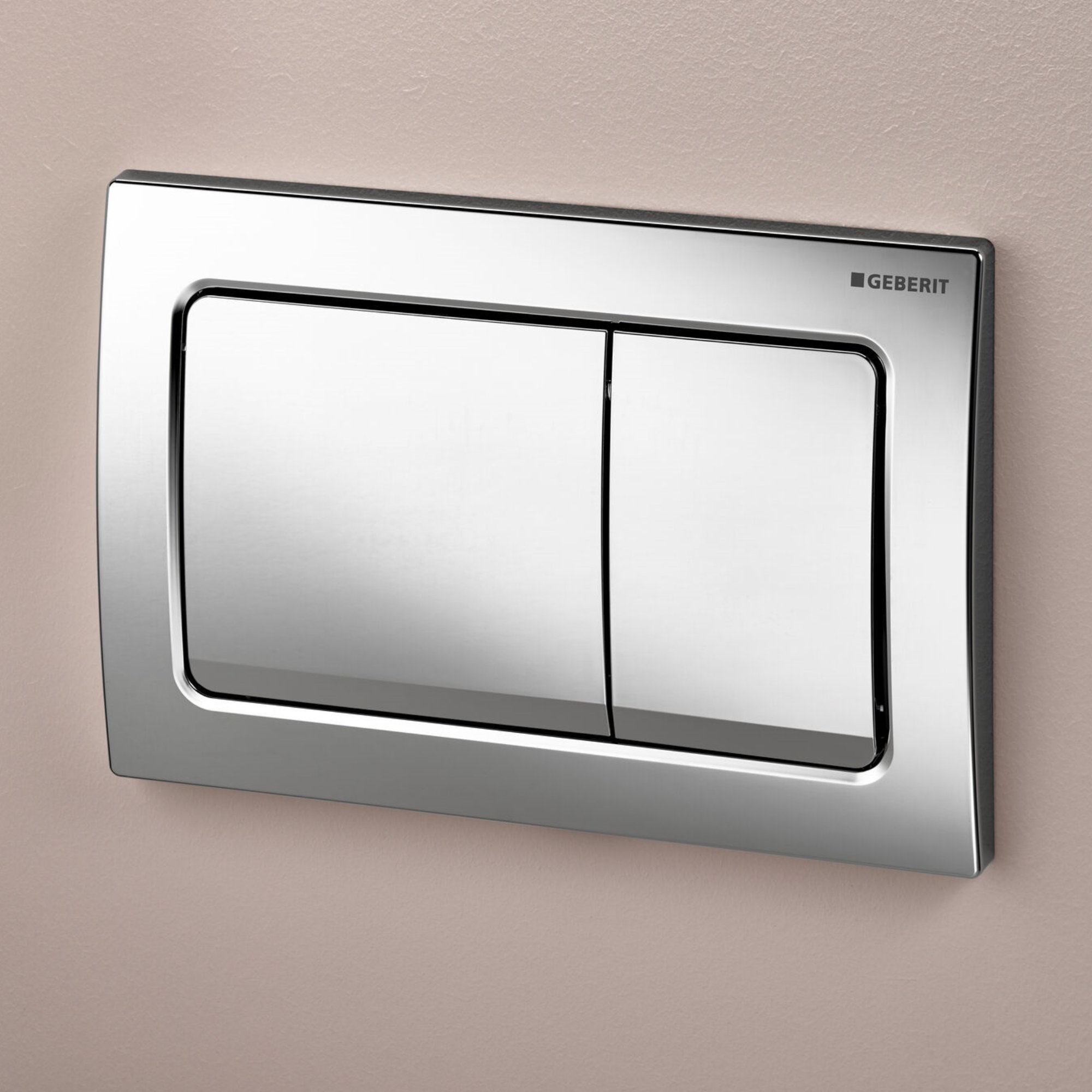 Geberit Alpha01 Square Dual Flush Plate - Chrome 115.055.21.1