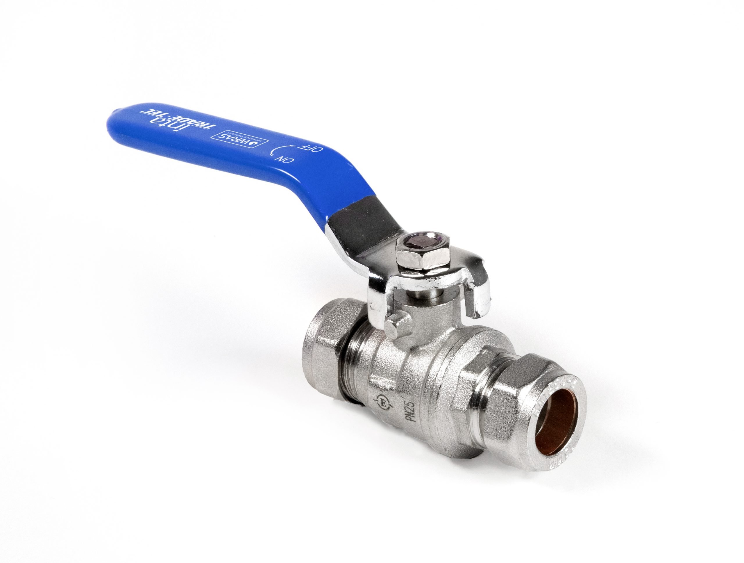 15mm Lever Ball Valve Blue with Red Sleeve TR15LBV