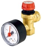 Inta 1/2" 3 Bar Safety Relief Valve FxF With Gauge SRVG35305003