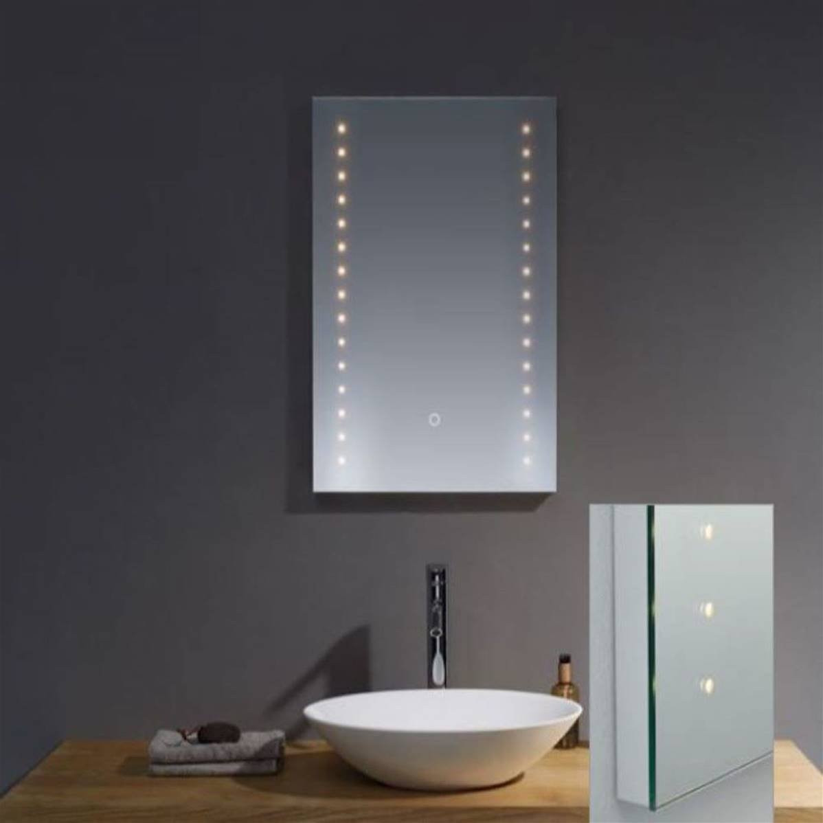 Plumb2u Tormes 700 x 500mm Illuminated LED Mirror Clear Glass LE5070