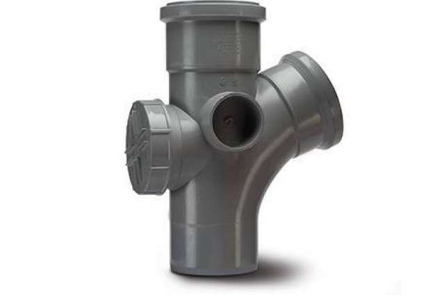 Polypipe 110mm 112.5 Degree Access Branch Grey ST412G