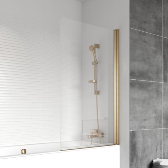 Tucker French 815mm Power Shower Bath Screen (Reversible)