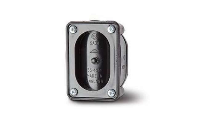 Polypipe 82mm Access Pipe Single Socket 2 Boss Shoulders Black
