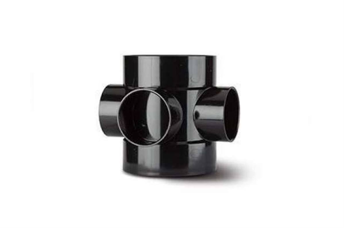Polypipe Short Boss Pipe 4in/110mm. Double Solvent Socket Requires Boss Adaptor SE60B