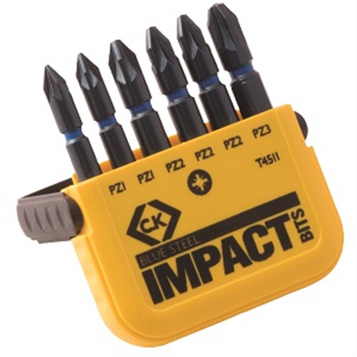 C.K Blue Steel Impact Screwdriver Bit - PZ Set of 6 T4511