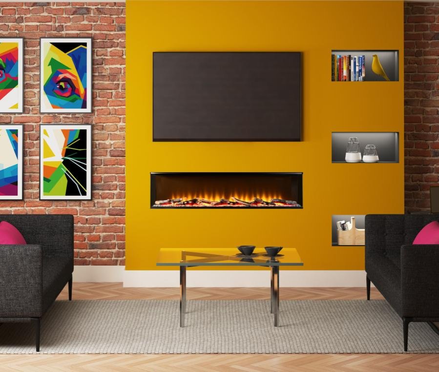 Be Modern Invision 1250 Wall Inset Electric Fire 63606 