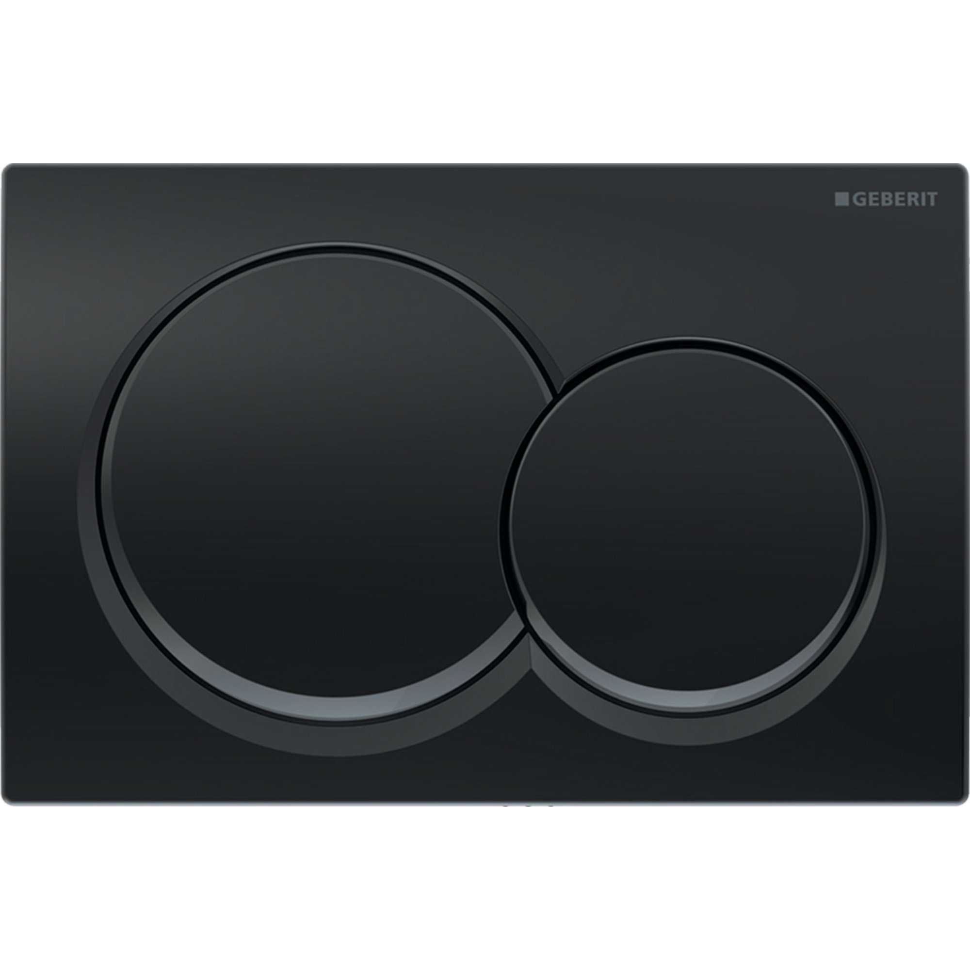 Geberit Alpha01 Round Dual Flush Plate - Black Chrome 115.035.QC.1