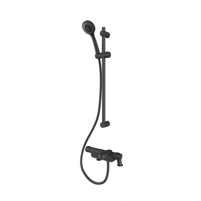 Aqualisa Midas 220 Black Shower & Downtown Tap Kit MD220S.TAP.MB