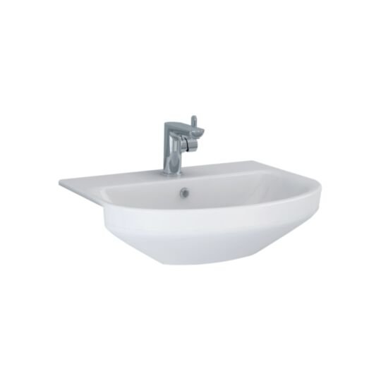 Tucker French Marlowe Round / Wave 560mm Semi Countertop Standard Depth Basin One Taphole