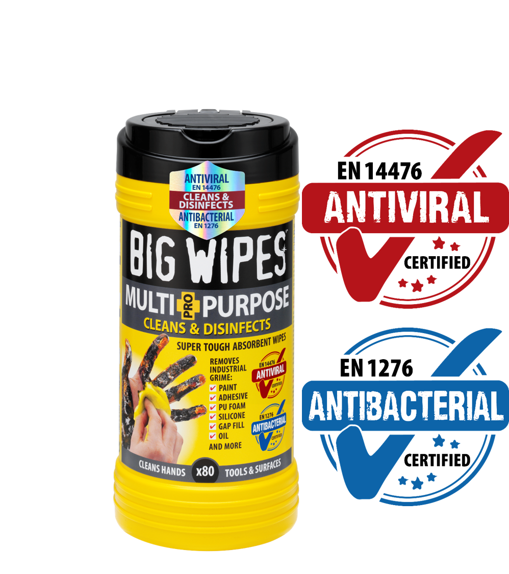 Big Wipes Antiviral Multi-Purpose Pro+ (Black Top) 80 Wipes 24100000