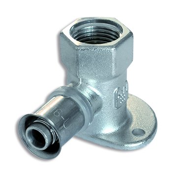 Maincor Press Wall Plate Elbow 16mm x 1/2" female thread