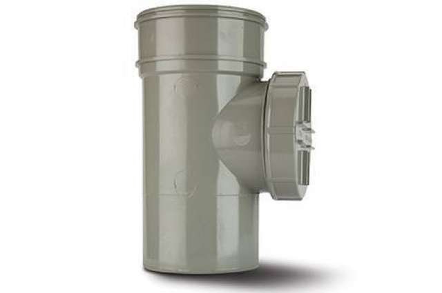 Polypipe 110mm Short Access Pipe Single Socket Grey