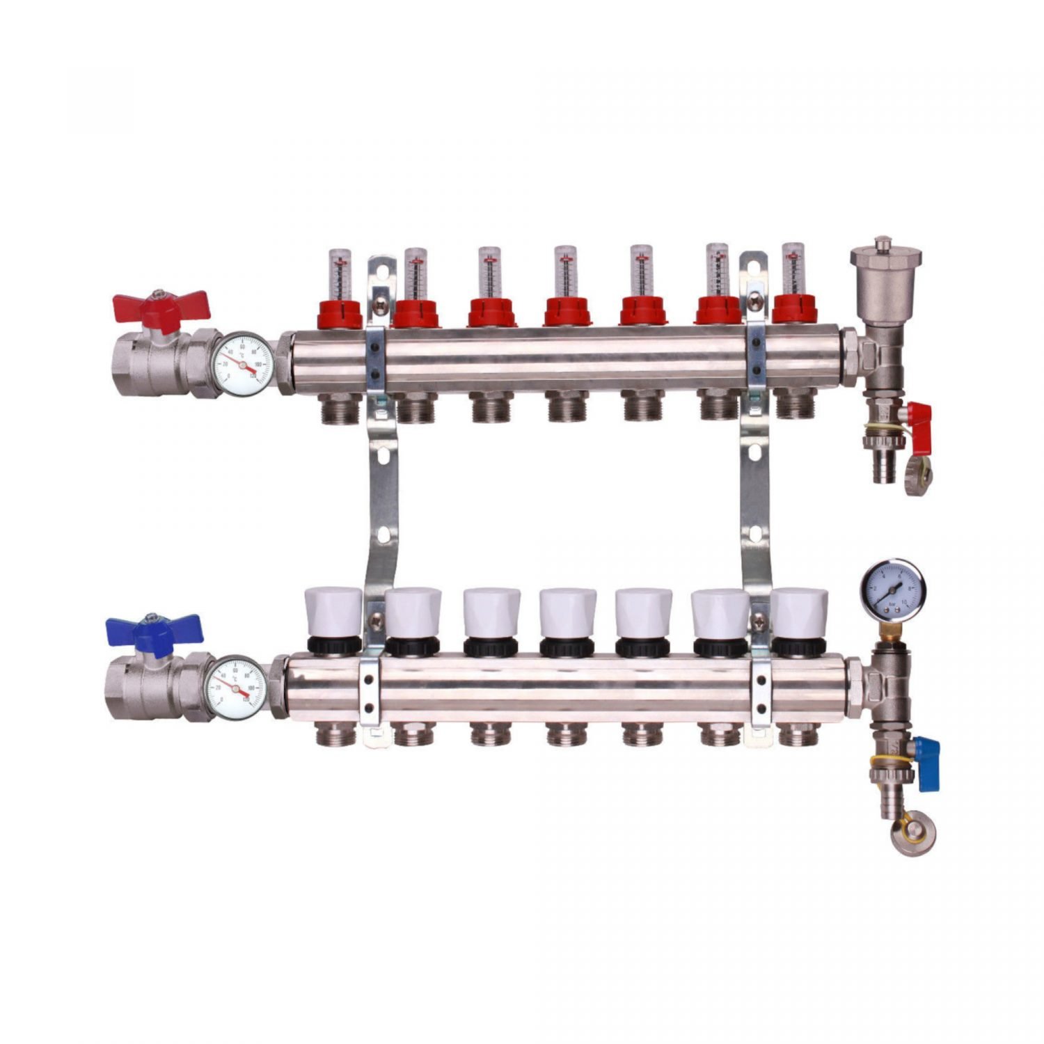 Inta Pair Brass 3 Way Manifold Sets Bmfk3Peg