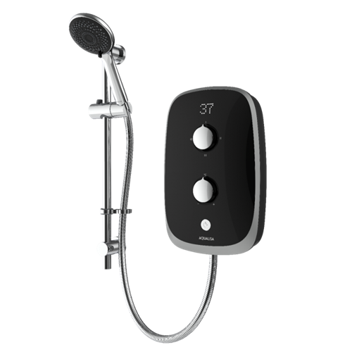 Aqualisa Evolve Electric Shower Black/Satin Silver 10.5kW VOTZ27