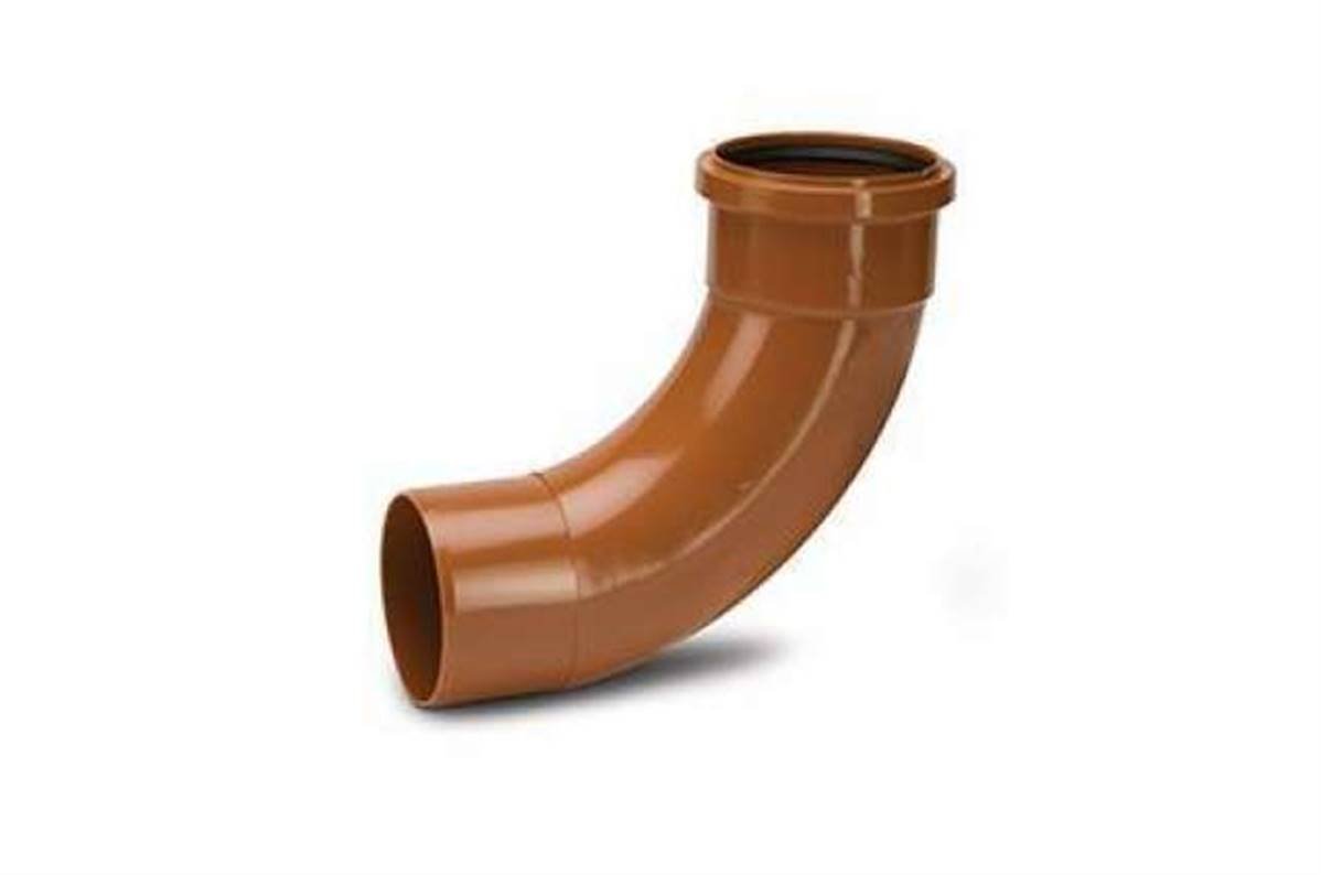 Polypipe Underground Drainage 110mm 87.5° Long Radius Bend Single Socket UG412