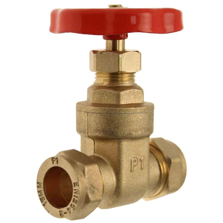 15mm Brass Wheelhead CxC Gate Valve 302263