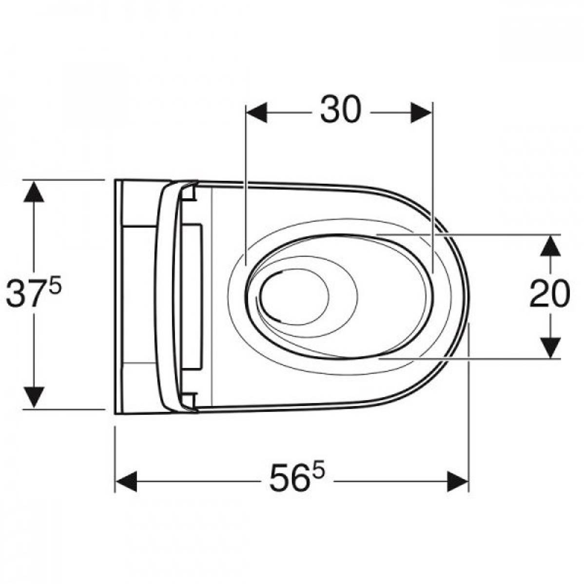 Geberit WC Seat Ring for Geberit AquaClean Sela 243.939.11.1