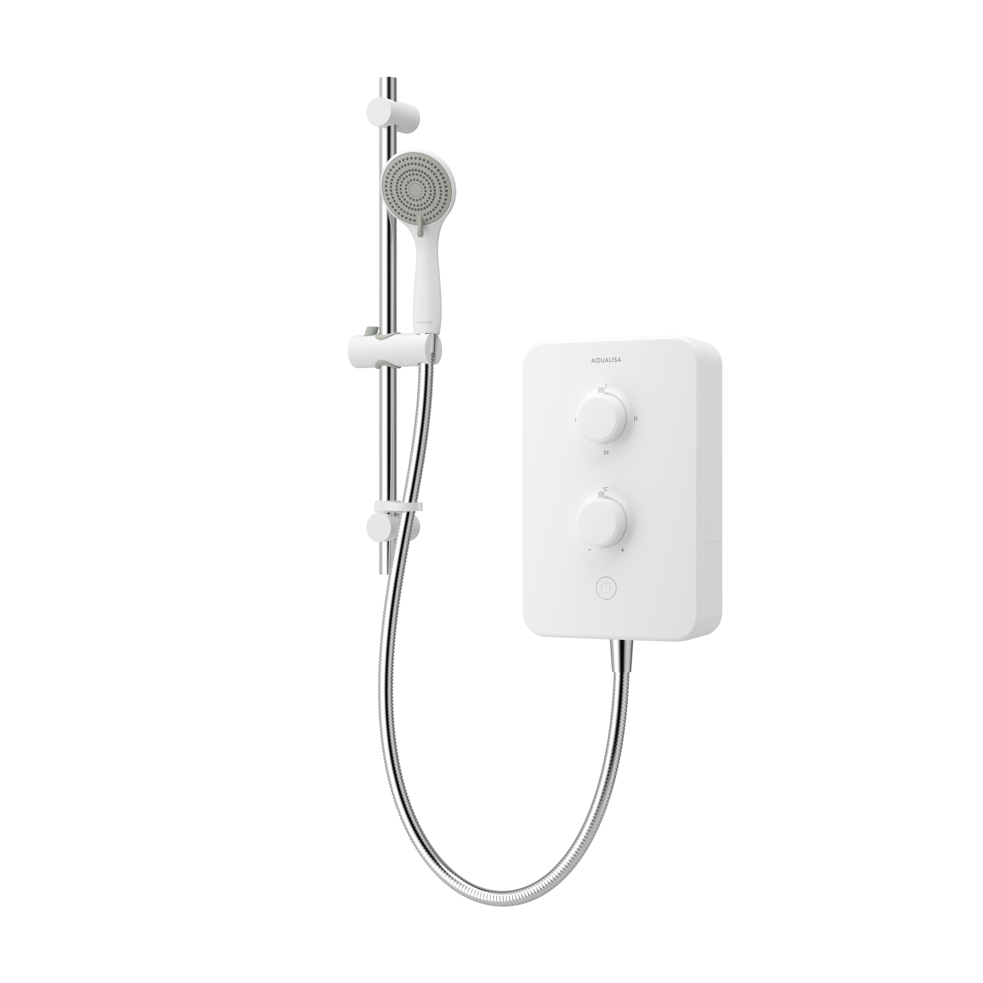 Aqualisa E2 APL Electric Shower with 3 Mode Handset 10.5kW Multifit in White E2W105