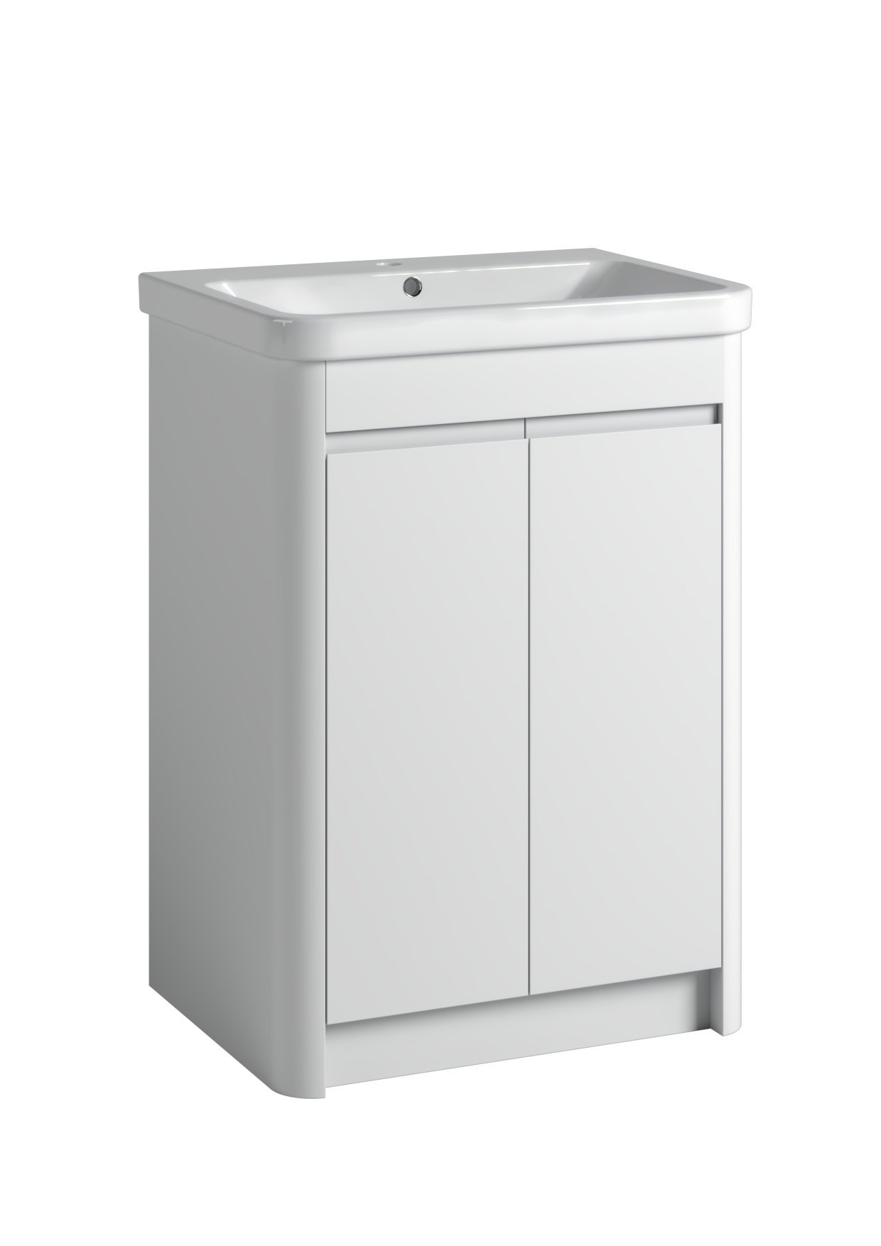 Tucker French Herts 600mm Floor Standing Two Door Basin Unit White