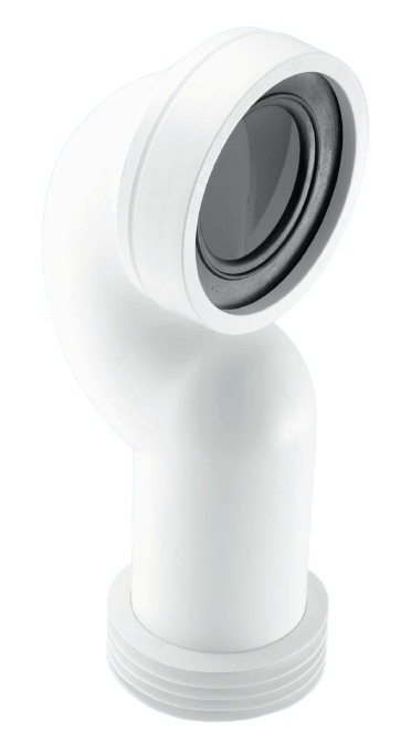 McAlpine 110mm 90 Degree Space Saving Bend Adjustable Length Rigid WC Connector WC-CONQ