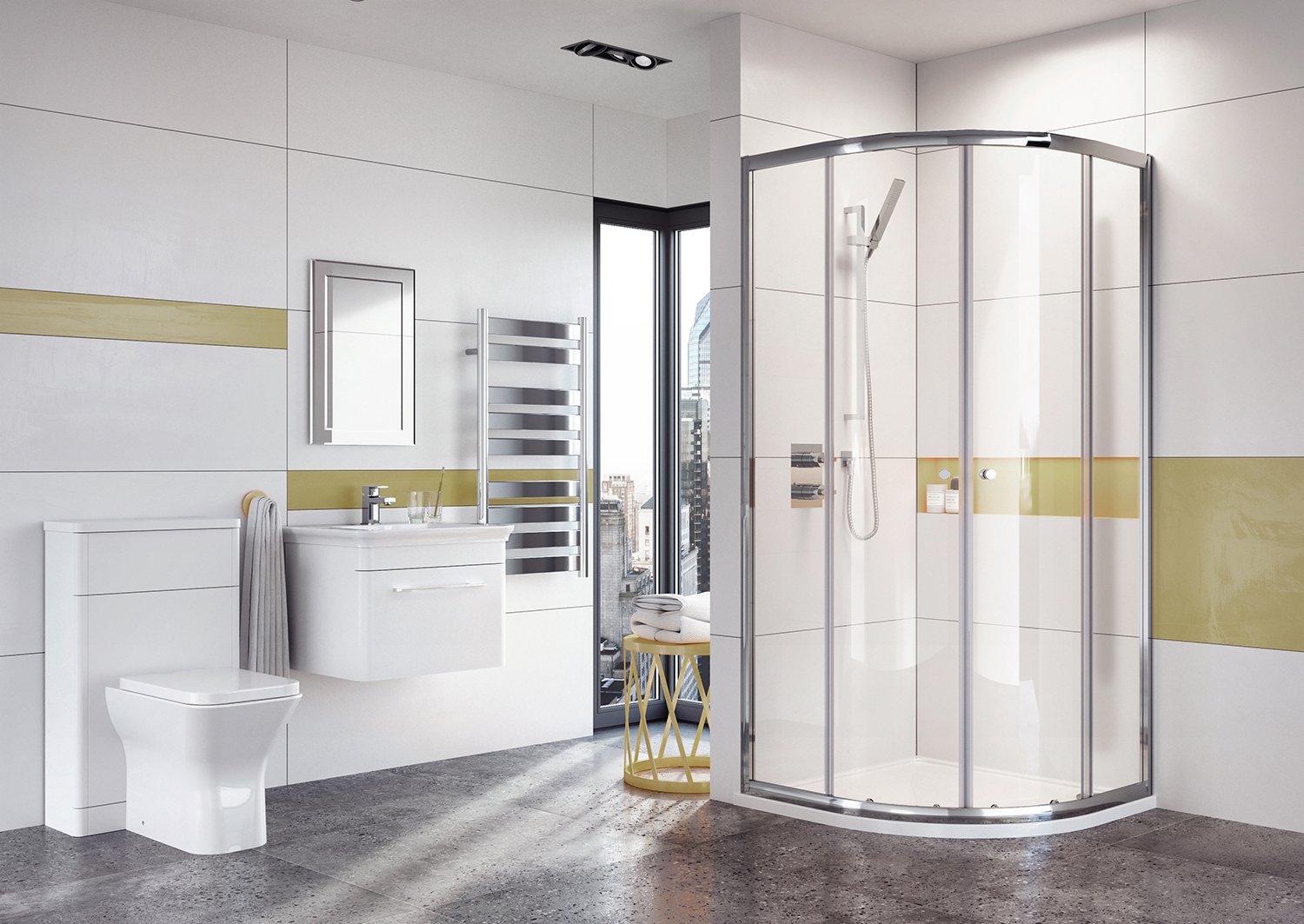 Instinct 6 Double Door Quadrant Enclosure 800mm V2INQ8CS