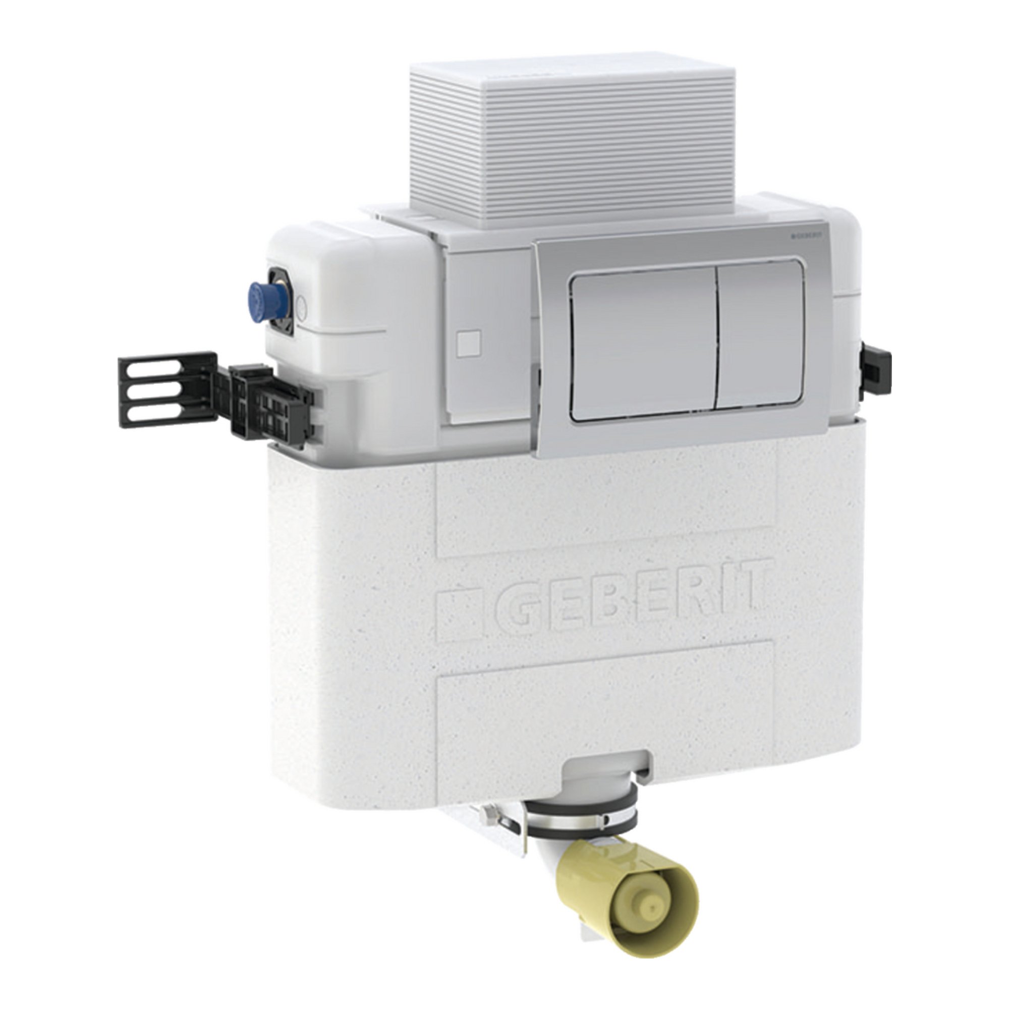 Geberit Alpha 82cmH Concealed Cistern, plus Alpha01 Square Flush Plate 109.003.21.1