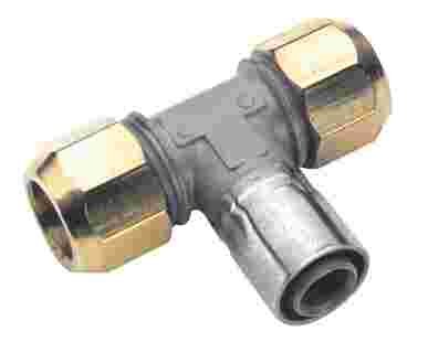 Buteline In Line Copper to PB Pipe Tees 15Cu x 15Cu x 16mm BTC16