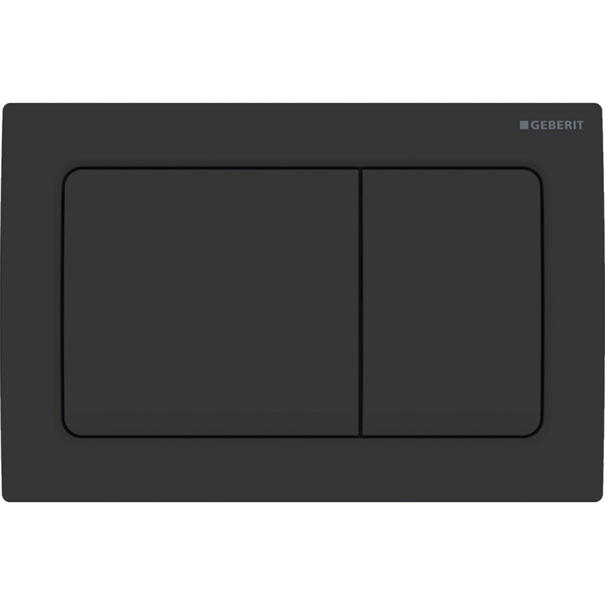Geberit Alpha01 Square Dual Flush Plate - Matt Black 115.055.14.1