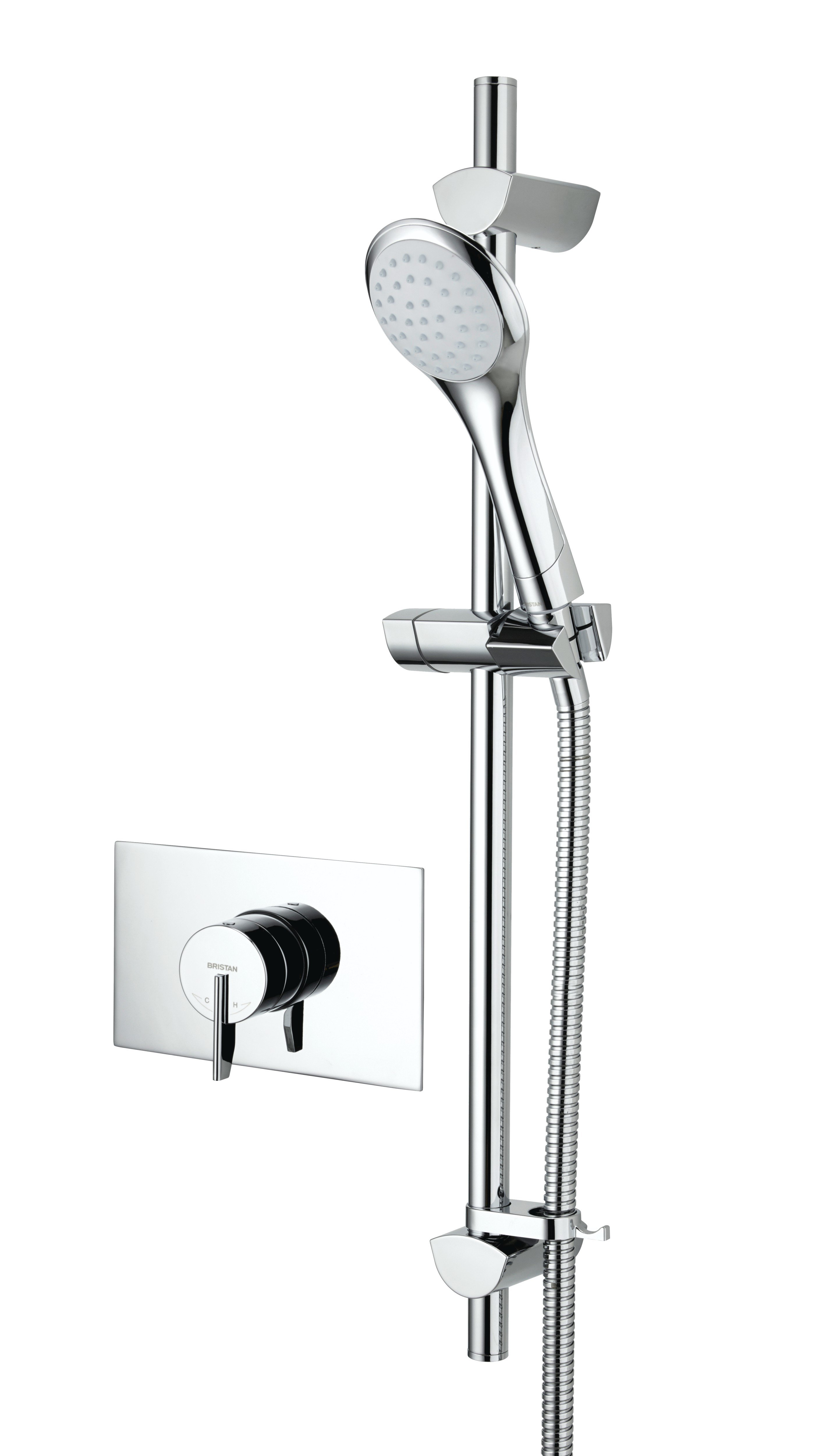 Bristan Sonique2 Thermostatic Recessed Shower Valve with Adjustable Riser Chrome