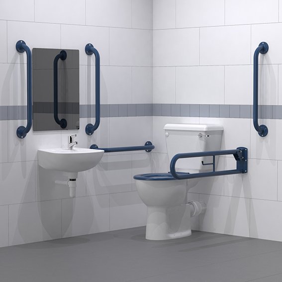 Instinct Dark Blue DOC M Close Coupled Pack 2 Tap Hole Basin DM200K/DB