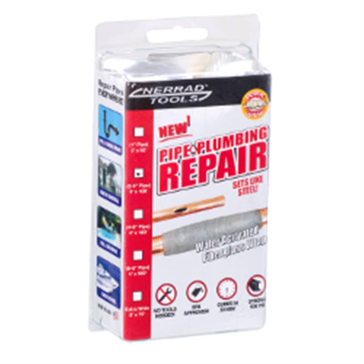 Nerrad Pow-R Wrap Repair Bandage (Wrap Size 3" x 108" - For Pipes 2" - 4") NTPW3108