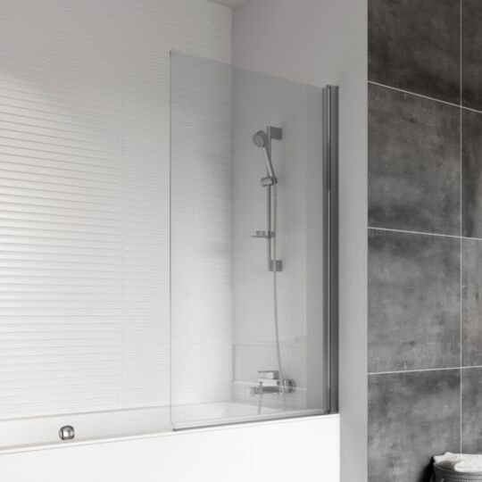 Tucker French 815mm Power Shower Bath Screen (Reversible)
