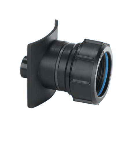 McAlpine 4"/110mm x 1 1/2" Two Piece Cast Iron Soil Pipe Boss Connector BOSS110TCAST-BL
