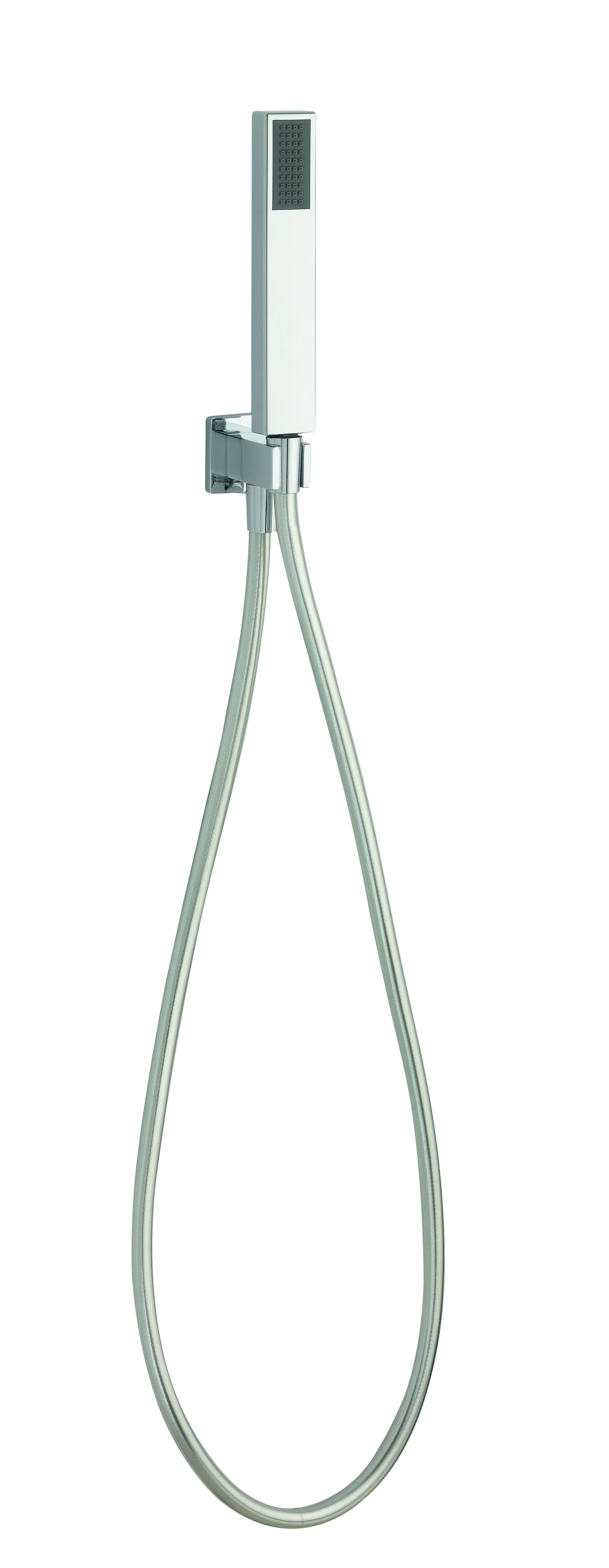Instinct Nuance Square Wall Outlet Elbow with Bracket, Smooth Hose and Square Pencil ABS Head INS37014