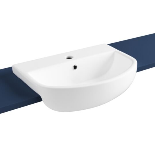 Tucker French 500mm Semi Recessed One Taphole Basin